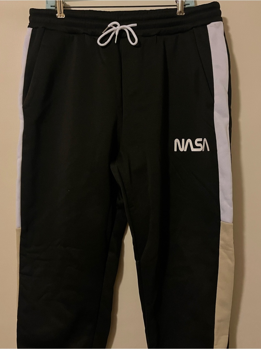 NASA Black Joggers with White & Tan Side Panels Size 2X NWOT - Picture 4 of 7